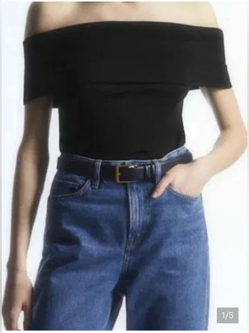 Cos Off-Shoulder Black Top (xs)